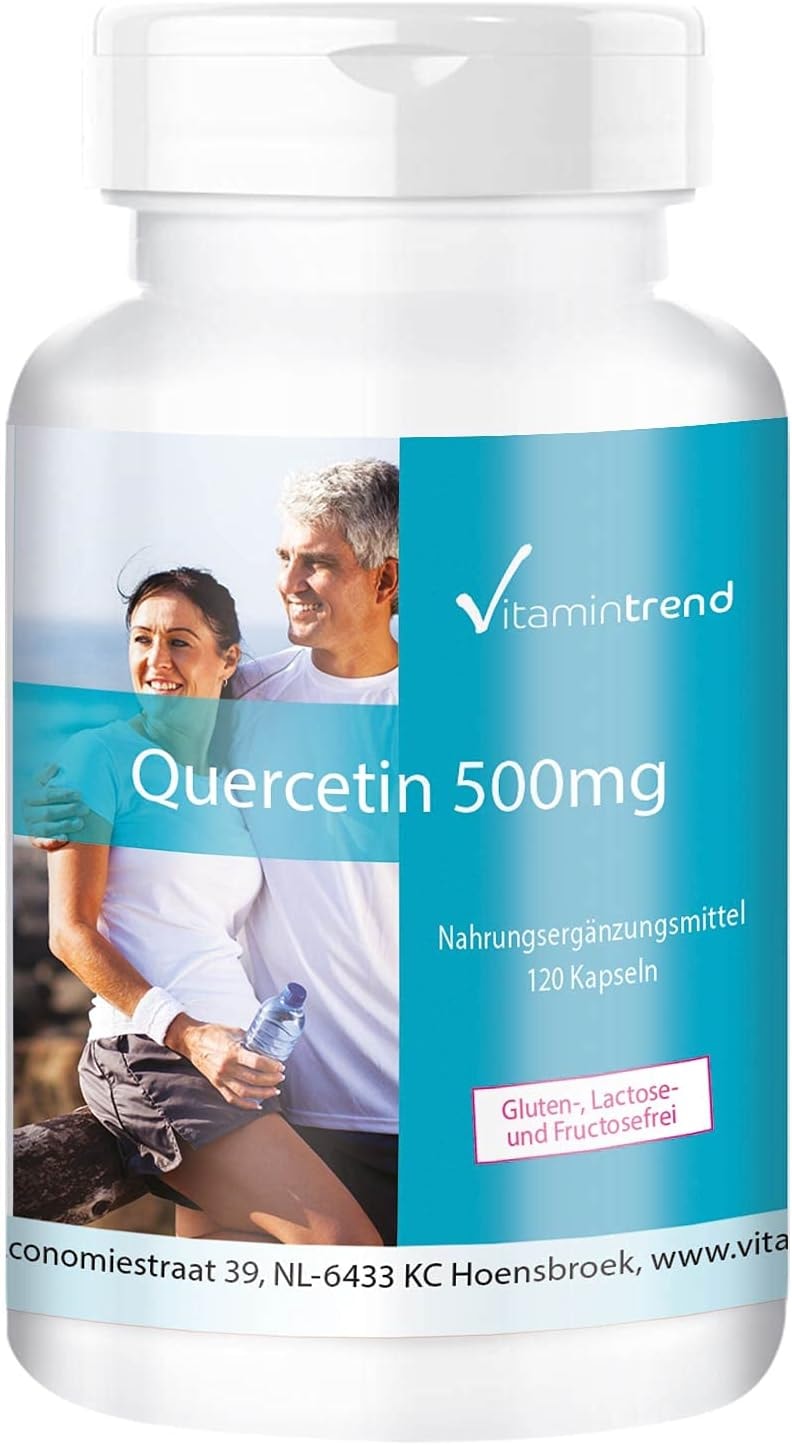 Produktbild von Bewertung Vitamintrend Quercetin 500mg Kapseln hochdosiert 120 Kapseln Made in Germany vegan Antioxidans Vitamintrend
