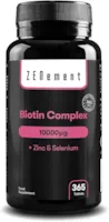 Produktbild von Zenement Vitamin B7 Biotin complex, mit Selen und Zink, 365 Tabletten | Haut, Haare und Nägel | Vegan, keine Konservierungsstoffe, keine Allergene, GMO-frei | von Zenement
