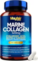 Mayfair Nutrition 1130mg Komplex - 120 Kapseln mit Hyaluronsäure und Vitamin C & E - Premium-Ergänzung mit hydrolysiertem Kollagen Typ 1 für Frauen und Männer