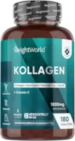 Produktbild von Bewertung WeightWorld Kollagen Tabletten mit Vitamin C und 1800mg Kollagenhydrolysat pro Portion Collagen Peptide Typ 1 & 3 - 180 Tabletten 2 Monate Vorrat WeightWorld