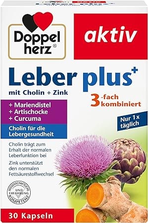 Produktbild von Bewertung Doppelherz Leber plus mit Cholin als Beitrag zum Erhalt der normalen Leberfunktion sowie eines normalen Fettstoffwechsels 30 Kapseln