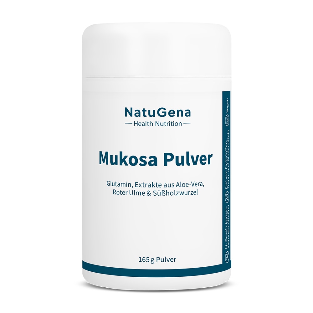 Produktbild von Bewertung NatuGena Mukosa Pulver L-Glutamin, Extrakte aus Aloe-Vera, Roter Ulme & Lakritze