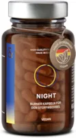 Produktbild von Bewertung CLAV N°2 NIGHT Stoffwechsel Kapseln für die Nacht mit L-Tryptophan L-Carnitin L-Glutamin Baldrian Passionsblume Melisse Vitamin B12 Folsäure Komplex zur Diät Unterstützung 60 Kapseln