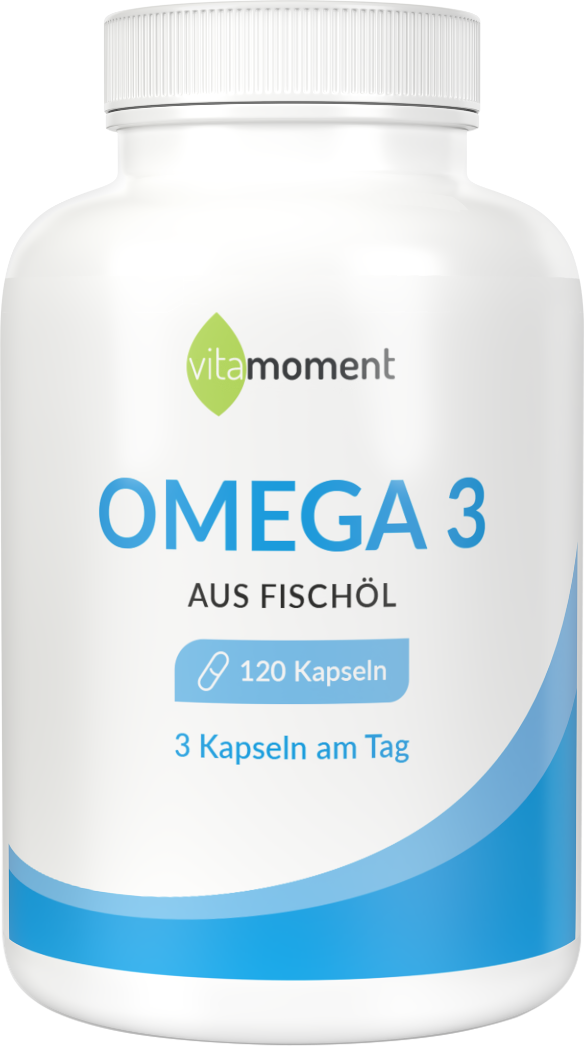 Produktbild von Bewertung vitamoment Omega-3-Kapseln hochdosiert mit EPA und DHA aus Fischöl Rohstoffmarke EPAX