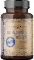 Produktbild von CDF Sports & Health Solutions Magnesium Kapseln Als 2250 mg Hochwertiges Tri-Magnesium Dicitrat Davon 360 mg Elementares Magnesium Mit 210 Magnesiumcitrat Kapseln Ohne Zusatzstoffe, Ohne Füllstoffe, Vegan