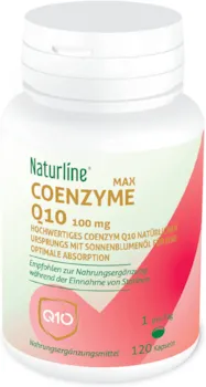 Naturline® Co-Enzym Q10 100mg | 120 Kapseln natürlichen Ursprungs | 4-monatiger Vorrat | ölbasierte Formulierung für optimale Absorption