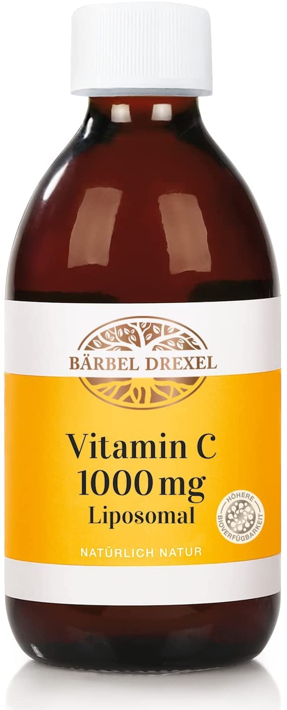 Produktbild von Bewertung BÄRBEL DREXEL Liposomales Vitamin C Hochdosiert Konzentrat rein pflanzlich (250 ml) 12x höhere Bioverfügbarkeit, 100% Vegane Herstellung Deutschland, Immunsystem Stärken Vitamin C 1000 mg Liposomal