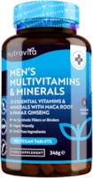 Produktbild von nutravita Multivitamine & Mineralien für Männer 25 Essentielle Aktive Vitamine & Mineralien mit Maca-Wurzel & Panax Ginseng 180 Vegane Multivitamin Tabletten Multivitamin Tabletten Hochdosiert Nutravita