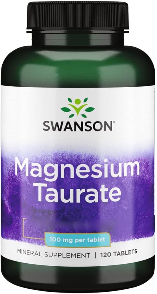 Produktbild von Bewertung SWANSON Magnesium Taurate mit 100mg Magnesium pro Tablette 120 vegane Tabletten hochdosiert Laborgeprüft Vegetarisch Sojafrei Glutenfrei ohne Gentechnik