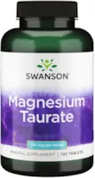 Produktbild von Bewertung SWANSON Magnesium Taurate mit 100mg Magnesium pro Tablette 120 vegane Tabletten hochdosiert Laborgeprüft Vegetarisch Sojafrei Glutenfrei ohne Gentechnik
