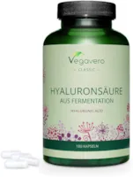 Produktbild von Vegavero HYALURONSÄURE Kapseln Vegavero Hochdosiert 600 mg 180 Kapseln für 6 Monate 800-1500 kDa Hochmolekular | Ohne Zusätze & Vegan