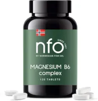 Produktbild von Bewertung nfo MAGNESIUM B6 120 Tabletten Norwegischer natürlicher Komplex aus Magnesium und Vitamin B6 zur Regulierung des Nervensystems der hormonellen Aktivität und der psychischen Funktion Hochdosiert