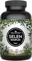 Produktbild von Feel Natural - Selen Komplex - 200µg Selen je Tablette - Hochwertig mit 3 Selenformen: Natriumselenit, L-Selenmethionin, Selenhefe - 365 Tabletten Jahresvorrat - Ohne unerwünschte Zusätze, in Deutschland produziert