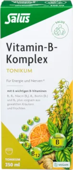Produktbild von Bewertung Salus Vitamin-B-Komplex 1x 250 ml Tonikum Nahrungsergänzungsmittel mit B-Vitaminen für Energie und Nerven mit 6 wichtigen B-Vitaminen vegan