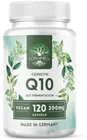 LORINMILL Q10 Kapseln, Laborgeprüftes Nahrungsergänzungsmittel für Männer und Frauen, Coenzym Q10 aus pflanzlicher Fermentation, Vegan Coenzyme (120 Kapseln (200mg))