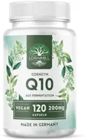 Produktbild von LORINMILL Q10 Kapseln, Laborgeprüftes Nahrungsergänzungsmittel für Männer und Frauen, Coenzym Q10 aus pflanzlicher Fermentation, Vegan Coenzyme (120 Kapseln (200mg))