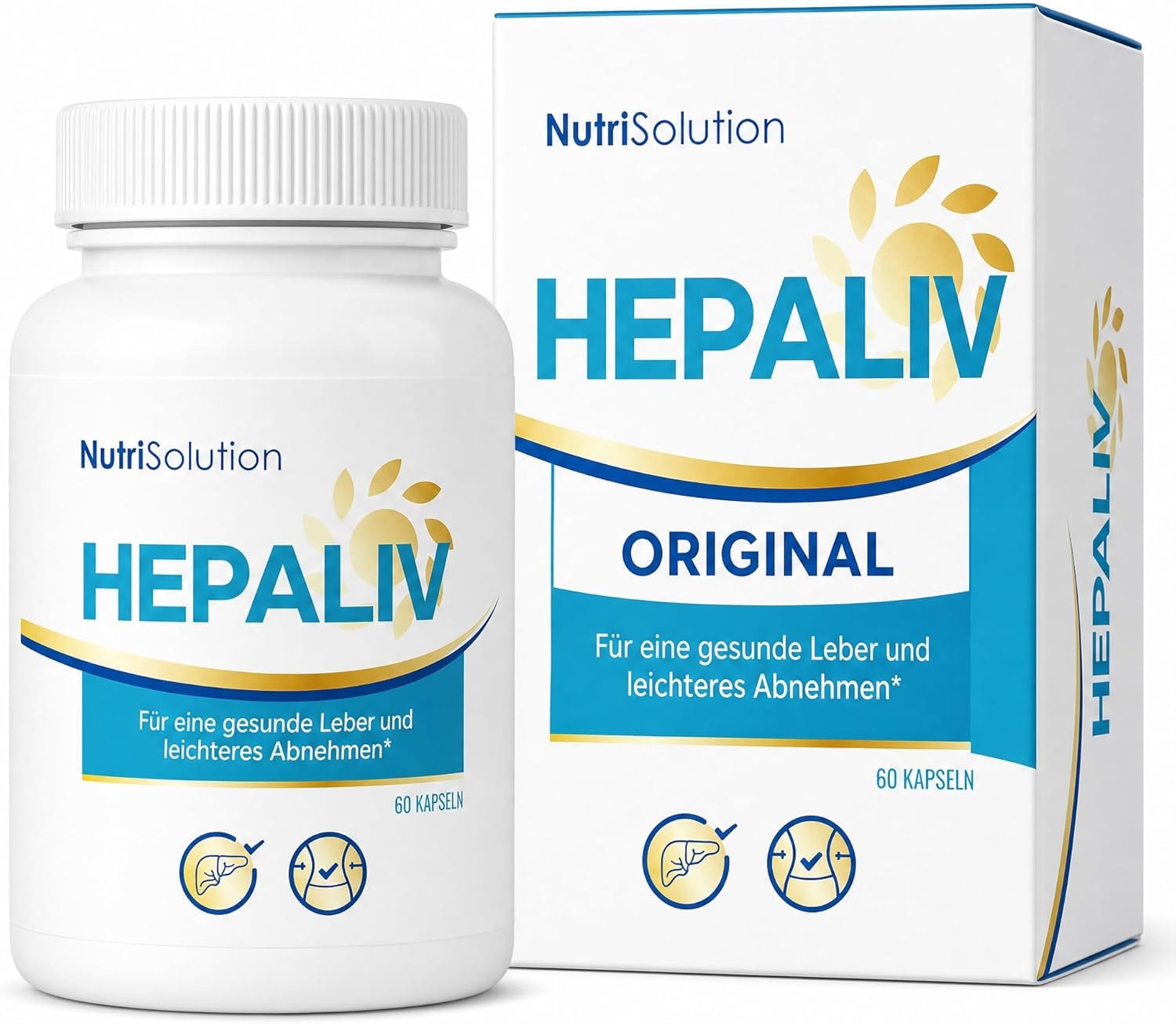 Produktbild von Bewertung NutriSolution Hépaliv Kapseln Detox-Formel mit Mariendistel, Desmodium & Grüntee für gesundheit, Gewichtsmanagement & Fettverbrennung - 60 Kapseln