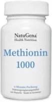 Produktbild von Bewertung NatuGena Methionin 1000 hochdosiertes Methionin rein pflanzliche Aminosäuren aus Fermentation ohne Gentechnik 120 Kapseln 2 Monats Packung