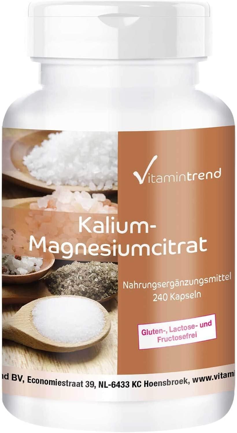Produktbild von ‎Vitamintrend Magnesiumcitrat mit Kalium hochdosiert - vegan - 240 Kapseln