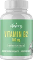 Produktbild von Vitabay Vitamin B2 (Riboflavin) | 100 vegane Tabletten | Hochdosiert mit 100 mg | Laborgeprüft & hergestellt aus hochwertigen Rohstoffen