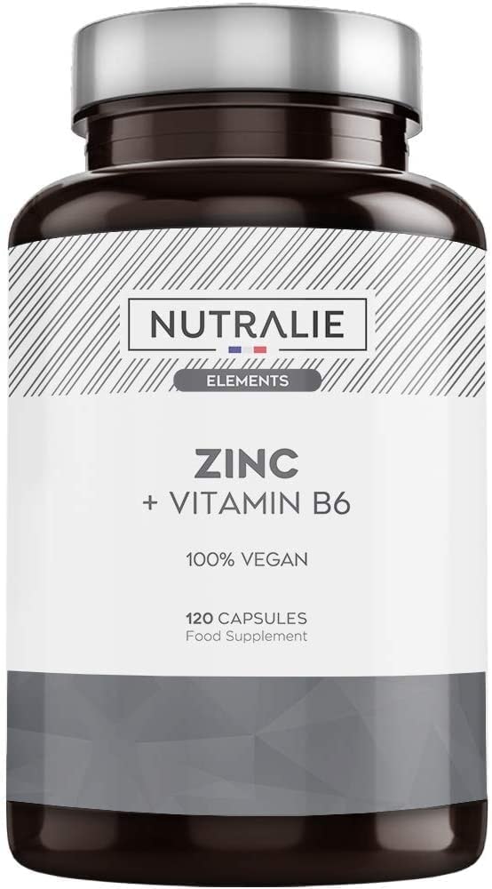Produktbild von NUTRALIE Zink Hochdosiert, Pure und Vegan | Antioxidans und trägt zu einer Normalen Immunsystems bei dank Zinkcitrat und Vitamin B6 | 120 Vegetarierkapseln Nutralie