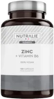 Produktbild von NUTRALIE Zink Hochdosiert, Pure und Vegan | Antioxidans und trägt zu einer Normalen Immunsystems bei dank Zinkcitrat und Vitamin B6 | 120 Vegetarierkapseln Nutralie