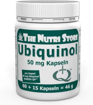 Hirundo Products The Nutri Store Ubiquinol 50 mg Kapseln 60 +15 Stk. Kaneka QH™ aktivierte Form von CoQ10