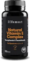 Produktbild von Zenement | Natürlicher Vitamin-E-Komplex, Tocopherole & Tocotrienole, 120 Weiche Kapseln | mit Spanischem Natives Olivenöl Extra | Vollspektrum | Antioxidans | 100% natürliche Zutaten, Frei von Soja