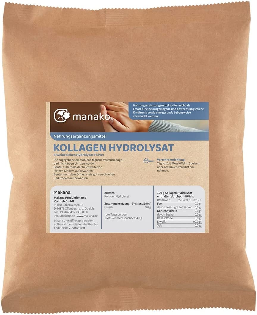 Produktbild von Bewertung manako Kollagen Hydrolysat Collagen 1000g Beutel (1 x 1 kg)