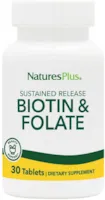 Produktbild von Natures Plus Vitamin B7 Biotin & Folate (2500 mcgBiotin/800mcg Folat) 30 Tabletten S/R NP