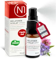 Produktbild von Bewertung N1 Melatonin Schlaf Spray 71 Tage Vorrat Melatonin Einschlafspray mit Baldrian & Lavendel 10 ml PZN 18379448