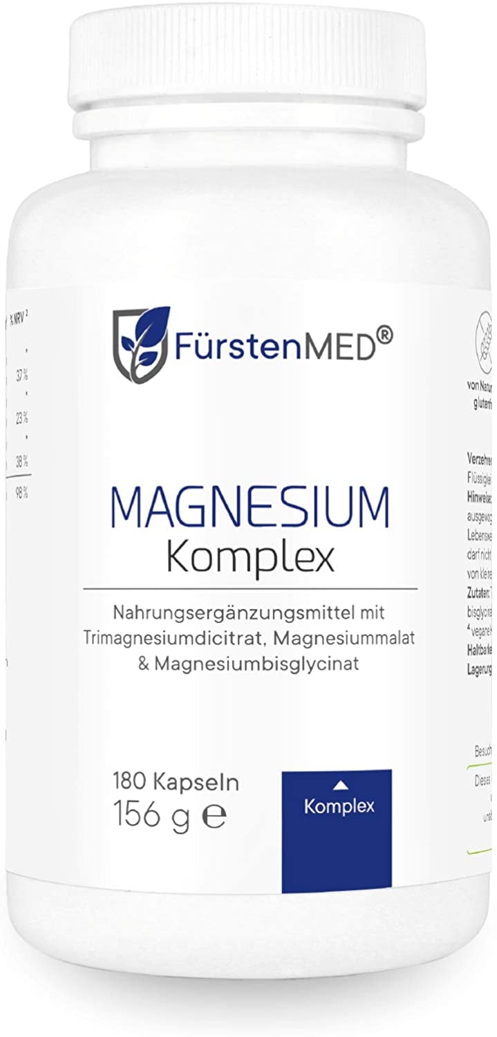 Produktbild von Bewertung FürstenMED Magnesium Komplex aus Magnesiumdicitrat, Magnesium Malat & Magnesium Bisglycinat