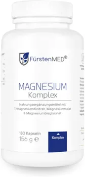 Produktbild von FürstenMED Magnesium Komplex aus Magnesiumdicitrat, Magnesium Malat & Magnesium Bisglycinat - Vegan & Ohne Zusätze