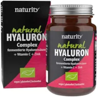 Produktbild von Bewertung naturity HYALURON Complex, hochwertiger Vitalstoffkomplex für Haut und Knochen, mit hochdosierter Hyaluronsäure plus Zink und Vitamin C (60 Kapseln)