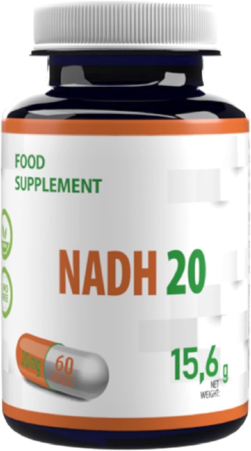 Produktbild von Bewertung Hepatica NADH 20mg 60 Vegan Kapseln, Laborgeprüft, Hochdosiert, Nicht GVO
