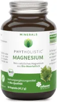 Produktbild von Phytholistic - Bio Magnesium Kapseln im Glas – aus Meerlattich – 337 mg rein pflanzliches Magnesium – ohne künstliche Zusätze – 90 Kapseln