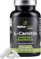 Produktbild von Bewertung alphavitalis L-Carnitin Kapseln hochdosiert 3000 mg 120 Carnitin Tartrat Kapseln Premium-Rohstoff Carnipure von Lonza Magnesium Citrat Carnitin Kapseln ohne Stearat L-Carnitin vegan Carnipure Kapseln