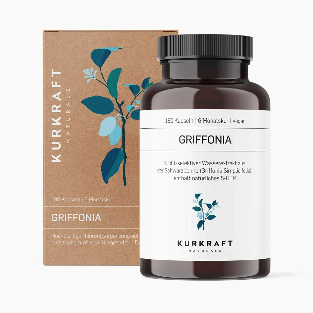 Produktbild von Bewertung KURKRAFT GRIFFONIA Reiner Griffonia-Samenextrakt ohne Füllstoffe mit 5-HTP