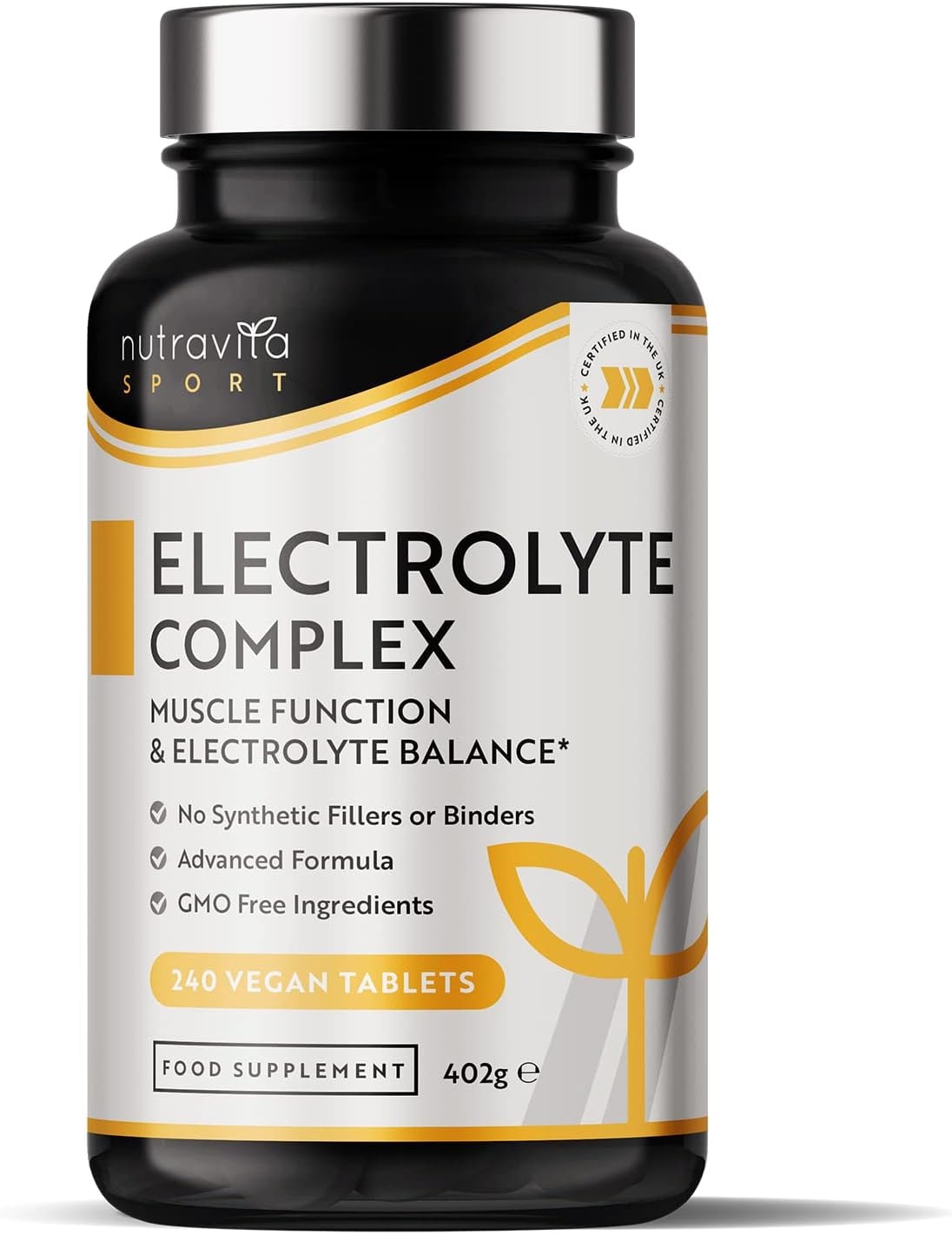 Produktbild von Bewertung nutravita Elektrolytkomplex Hochwirksame Tabletten mit Magnesium, Kalium und Kalzium Muskelfunktion und Elektrolytgleichgewicht 240 vegane Tabletten Hergestellt von Nutravita