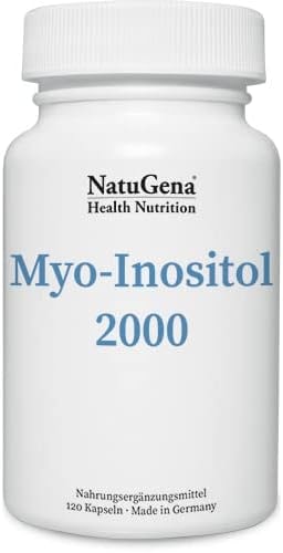 Produktbild von Bewertung NatuGena Myo-Inositol 2000 der sekundäre Botenstoff wurde in frühere Zeit auch als Vitamin B8 bezeichnet 120 Kapseln 1 Monats Packung