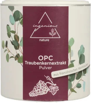 Produktbild von Bewertung ingenious nature OPC Traubenkernextrakt Pulver, hochdosiert, 71% OPC Gehalt nach HPLC (200g)