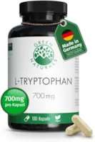Produktbild von Bewertung GREEN NATURALS L-Tryptophan hochdosiert 700 mg je Kapsel 180 Kapseln 6 Monate Vorrat vegan ohne Zusatzstoffe