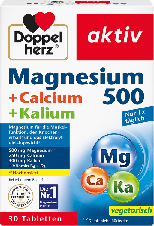 Produktbild von Bewertung Doppelherz Magnesium 500 Calcium Kalium