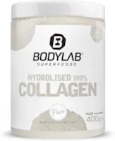 Produktbild von Bewertung Bodylab24 Hydrolised 100% Collagen 400g, reines Kollagen-Hydrolysat, 9.5g Eiweiß je Tagesdosis, unter 1g Fett und Kohlenhydrate, ideal zum Einrühren in Wasser, Fruchtsaft oder Heißgetränk, Neutral