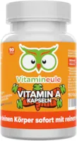 Vitamineule Vitamin A Kapseln hochdosiert & vegan - 10000 iE / 3000 µg Retinol (Retinylacetat) - ohne künstliche Zusätze - Qualität aus Deutschland - effektiver als Beta Carotin - Vitamineule®