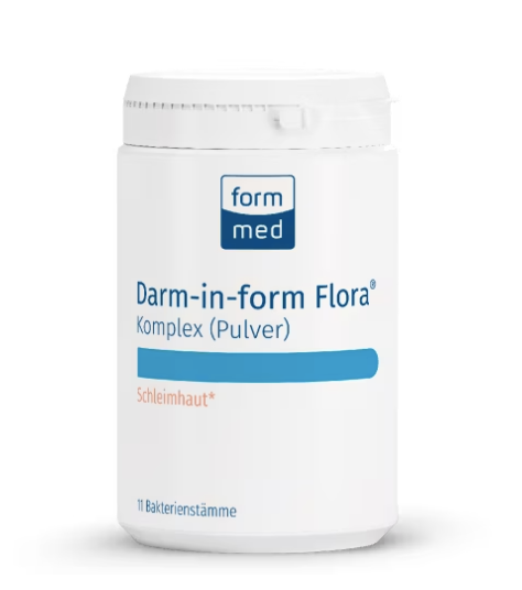 Produktbild von Bewertung FormMed Darm-in-form Flora Darmflora Komplex Pulver ehem. Darm-in-form Flora für Schleimhaut 11 Milchsäurebakterien-Stämme Artikel-Nr. 2000.1860