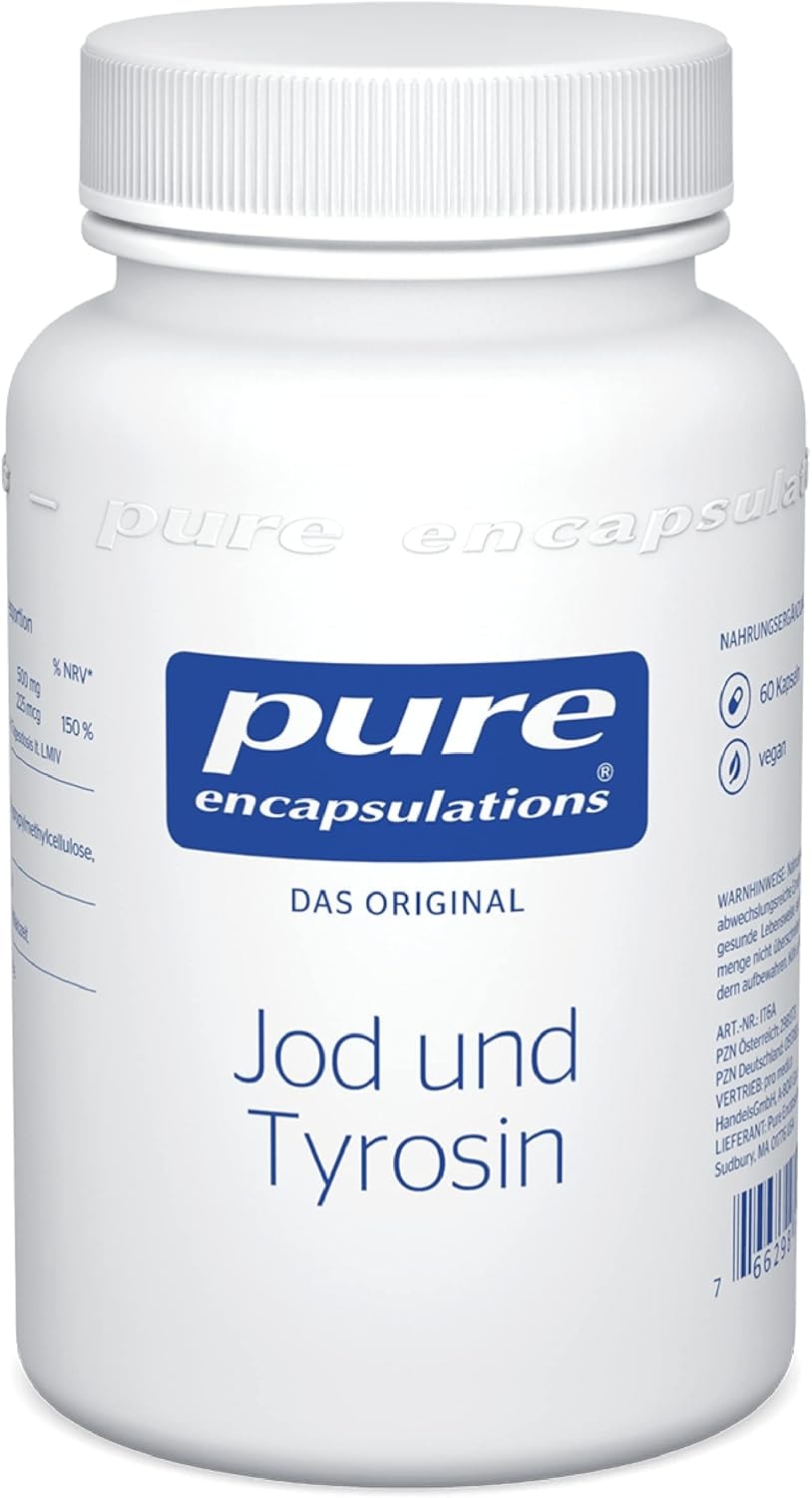 Produktbild von Bewertung Pure Encapsulations Jod und Tyrosin Spurenelement und Aminosäure Unterstützung für Schilddrüsenfunktion und Hormonproduktion Mehr Energie normale kognitive Funktion 60 Kapseln