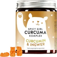 Produktbild von Bears with Benefits - Allrounder für Immunsystem und Körper - Superfood Kurkuma - Schwarzer Pfeffer, Ingwer, Vitamin C - Gummibärchen (60 St) - Bears with Benefits Spicy Girl Curcuma Komplex