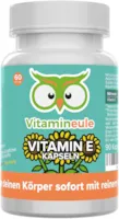 Produktbild von Vitamineule Vitamin E Kapseln - hochdosiert, natürlich & vegan - 100 mg / 150 i.E. - ohne künstliche Zusatzstoffe - Qualität aus Deutschland - kleine Vitamin E Kapseln statt große Tabletten - Vitamineule®