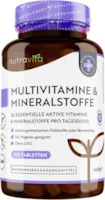 Produktbild von nutravita Multivitamin & Mineralstoffe 365 hochdosierte Tabletten mit Bioaktiv-Formen und Premium-Rohstoffen Unabhängig Laborgetestet vegane, Multivitamintabletten mit 26 aktiven Vitamine & Mineralstoffe